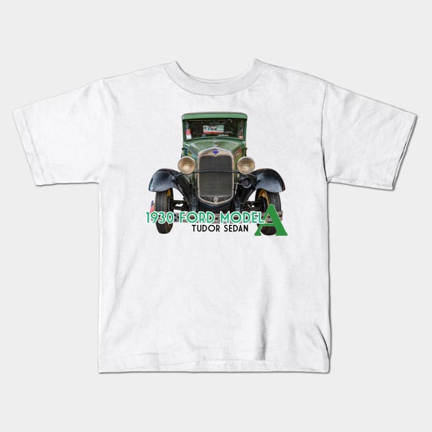 1930 Ford Model A Tudor Sedan Kids T-Shirt by Gestalt Imagery